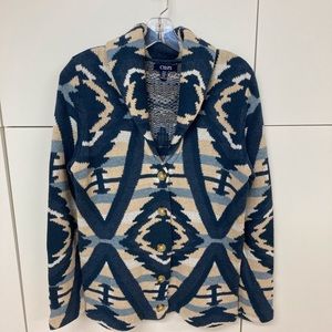 Chaps Southwestern Style Cardigan Sweater Sz M